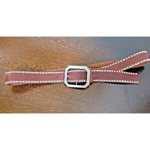 Leatherock Studded Brown Leather Belt Size L36 Western L 36 Boho 5481 Unisex USA